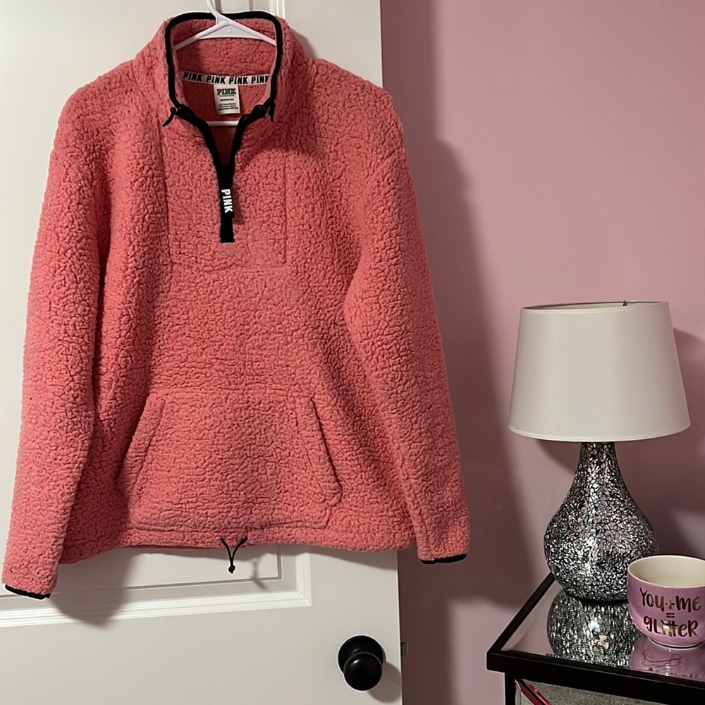 VS PINK Sherpa 3/4 Zip Pullover 💓